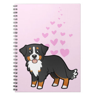 Caderno Espiral Amor pelo Cão de Montanha Bernês