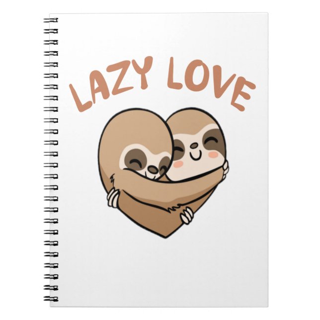 Caderno Espiral Amor preguiçoso (Frente)