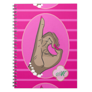Caderno Espiral Amor rosa e verde