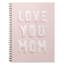 Caderno Espiral Amor Rosa Você Mãe Dia das Mães