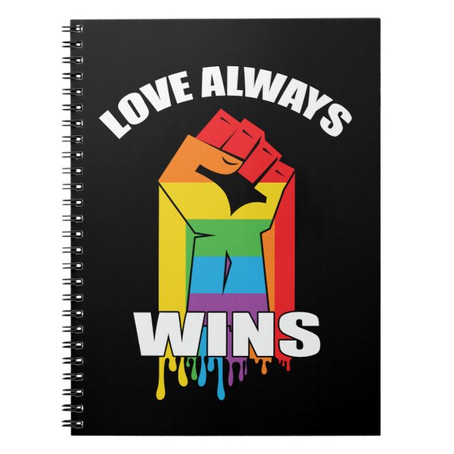 Caderno Espiral Amor sempre ganha Gay LGBT (Frente)