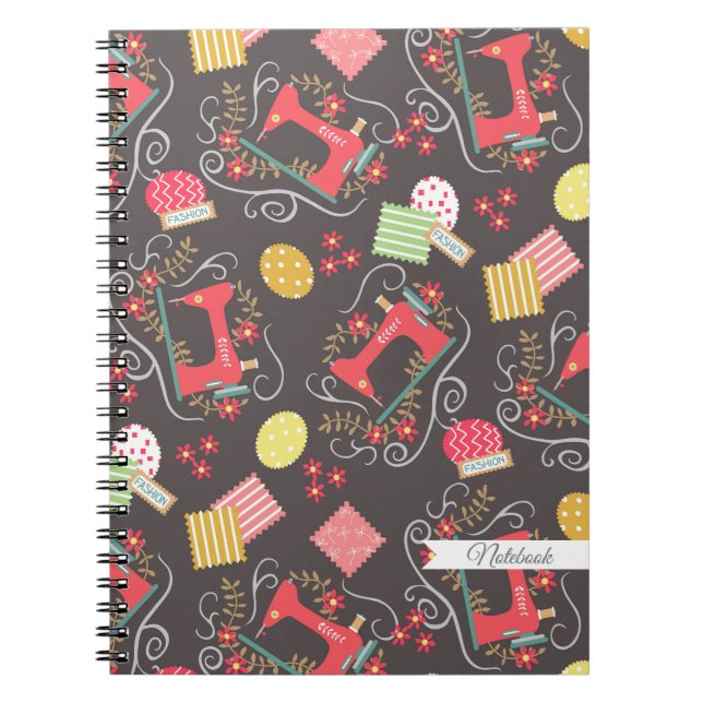 Caderno Espiral Amor Sewing Brown Notebook (Frente)