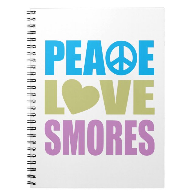 Caderno Espiral Amor Smores da paz (Frente)