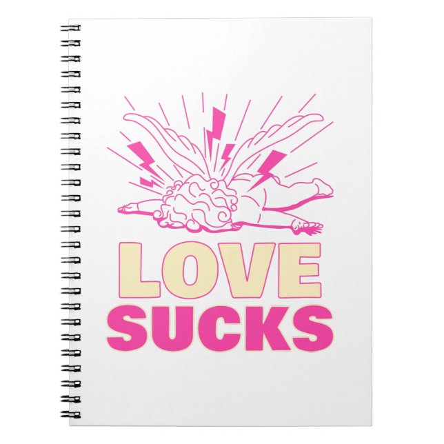 Caderno Espiral Amor Sucks (Frente)