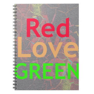 CADERNO ESPIRAL AMOR VERMELHO DOUTORADO VERDE