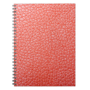 Caderno Espiral Amostra de textureabstrac estofado de couro laranj