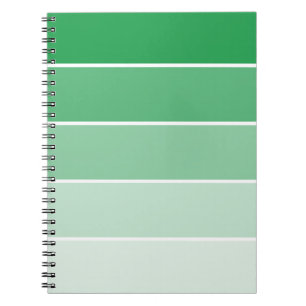 Caderno Espiral Amostras de tinta verde brilhante