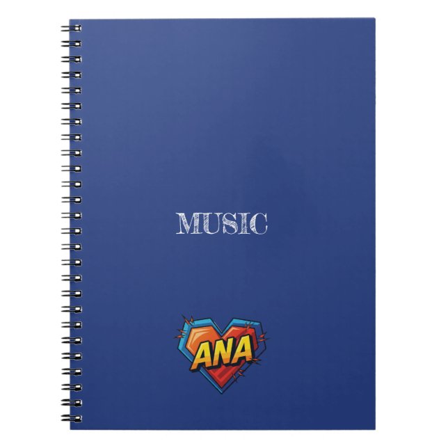 Caderno Espiral Ana Blue (Frente)