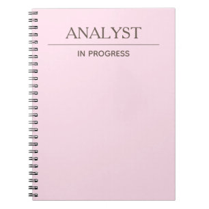 Caderno Espiral Analyst In Progress Simple Custom Pastel Notebook