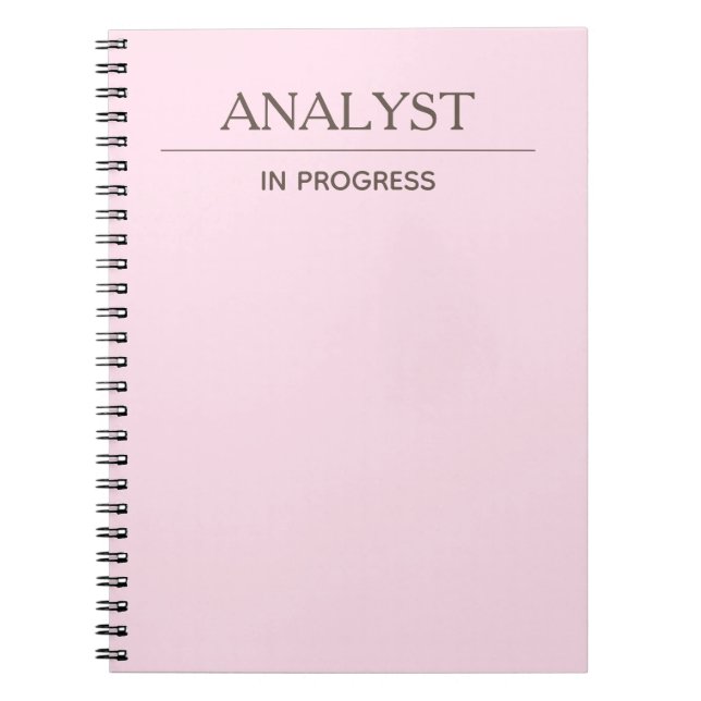 Caderno Espiral Analyst In Progress Simple Custom Pastel Notebook (Frente)
