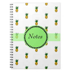 Caderno Espiral Ananases Ouros finos