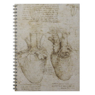 Caderno Espiral Anatomia do coração de da Vinci