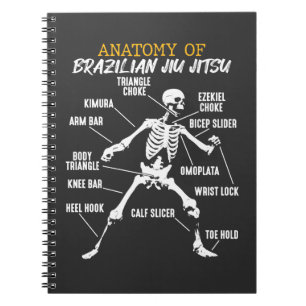 Caderno Espiral Anatomia do esqueleto da luta de Jiu Jitsu