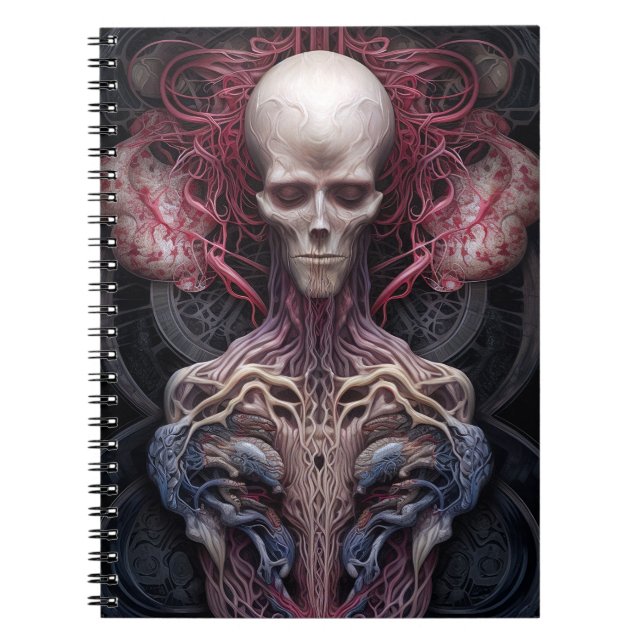 Caderno Espiral Anatomia Surreal Horror Arte Sci-Fi (Frente)