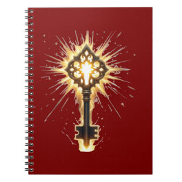 Caderno Espiral Ancient Fantasy Key with Magical Light – Radiant E