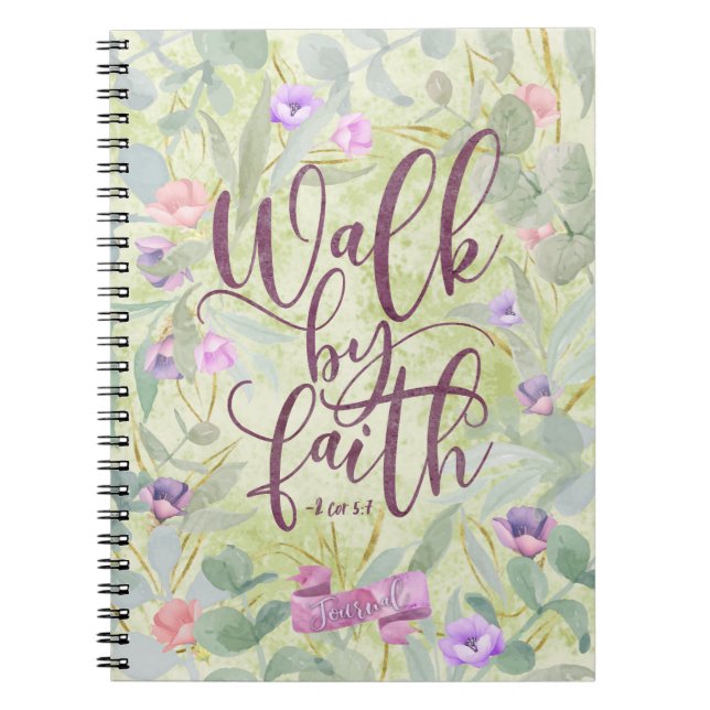 Caderno Espiral Andar pela Fé 2 Coríntios 5:7 (Frente)