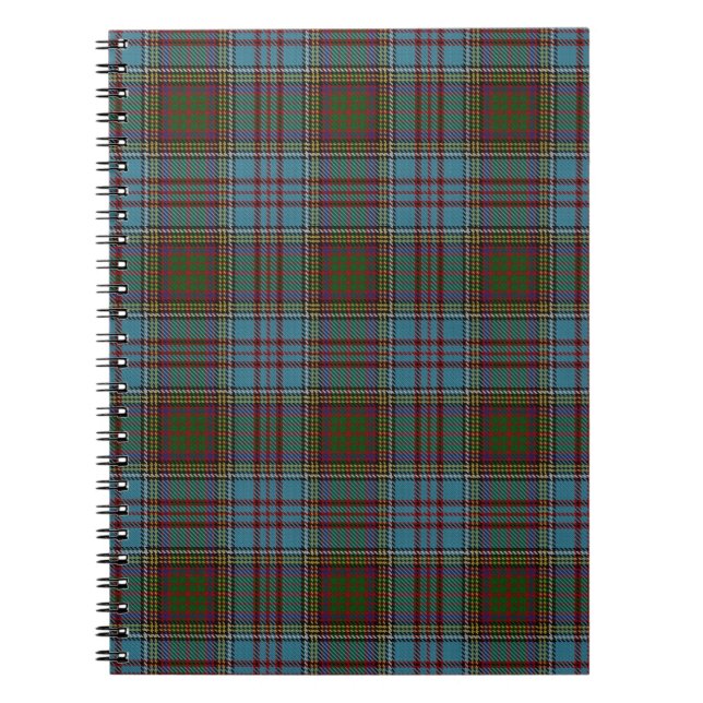 Caderno Espiral Anderson Clan Tartan – Scottish Plaid Notebook (Frente)