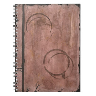 Caderno Espiral Anéis De Café Em Esquema De Aquarela