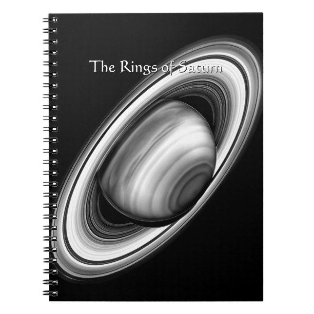 Caderno Espiral Anéis do gigante gasoso Saturno - imagem do sistem (Frente)