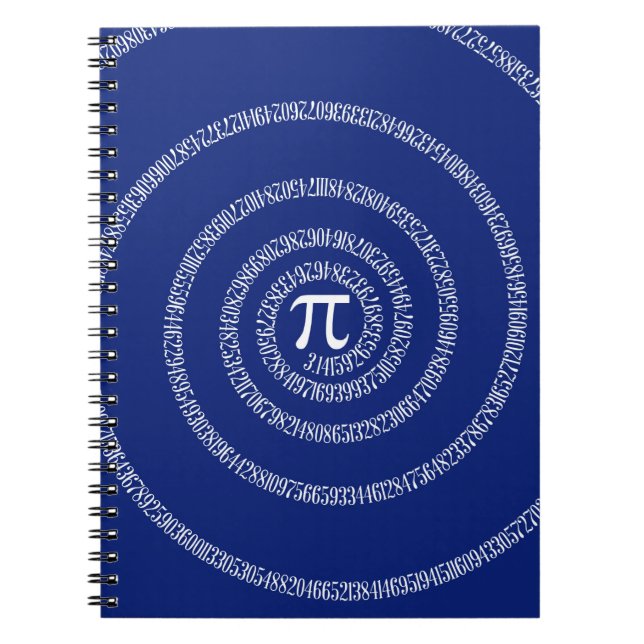 Caderno Espiral Anéis Espirais para Pi em Azul Marinho (Frente)