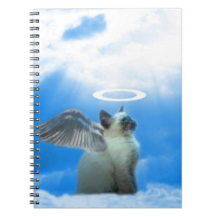 Caderno Espiral Angel Kitty Cat Siamese Kitten