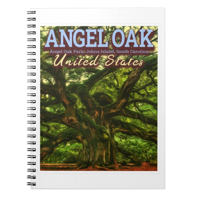CADERNO ESPIRAL ANGEL OAK - CHARLESTON SUUTH CAROLINA US (Frente)