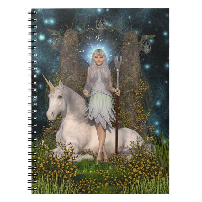 Caderno Espiral Angel Princess & Unicorn (Frente)