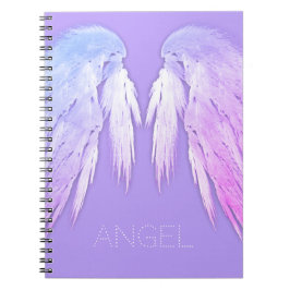 Caderno Espiral ANGEL WINGS Fairy Purple Custom Name