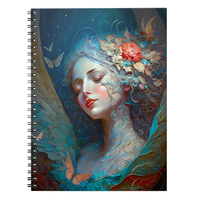 Caderno Espiral Angel Wings Fantasy Art Notebook (Frente)