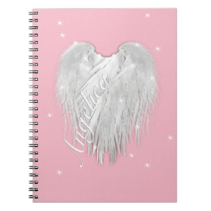 Caderno Espiral ÂNGEL WINGS Heart Stars Pink