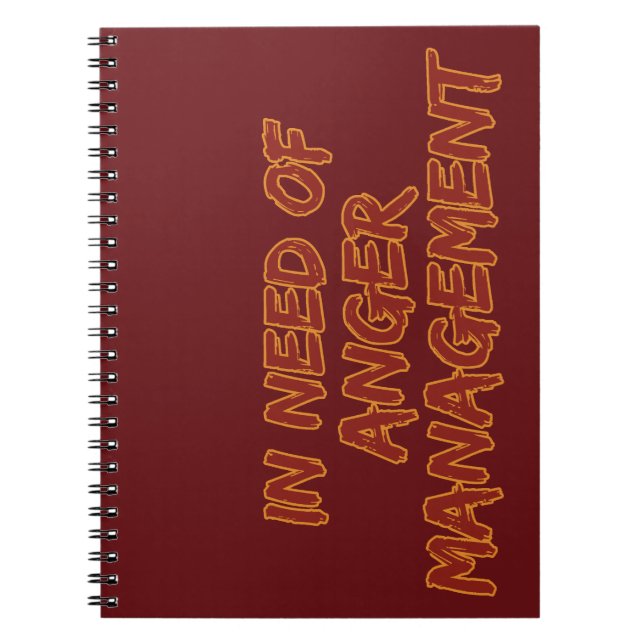 Caderno Espiral Anger Management - notebook personalizado (Frente)