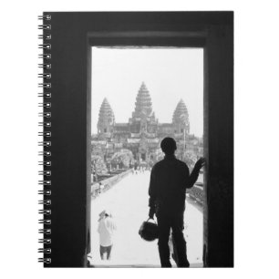 Caderno Espiral Angkor Camboja, Porta e Pessoa Angkor Wat