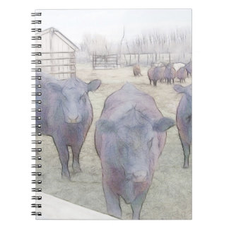 Caderno Espiral Angus preto novo curioso