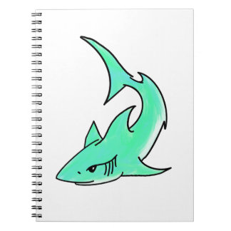 Caderno Espiral animação com sorriso de marta azul-verde-marinheir