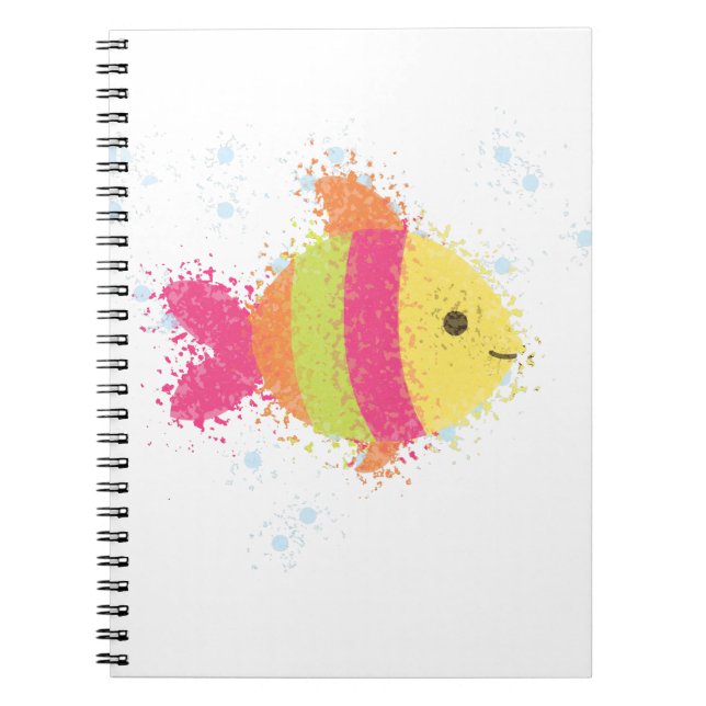 Caderno Espiral Animação de Peixes Bonitos (Frente)