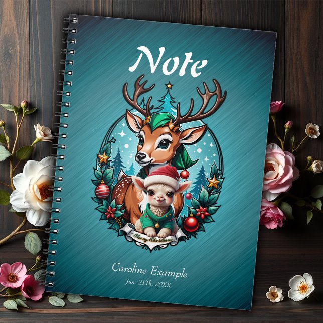 Caderno Espiral Animada e convidativa ilustração de Natal (Criador carregado)