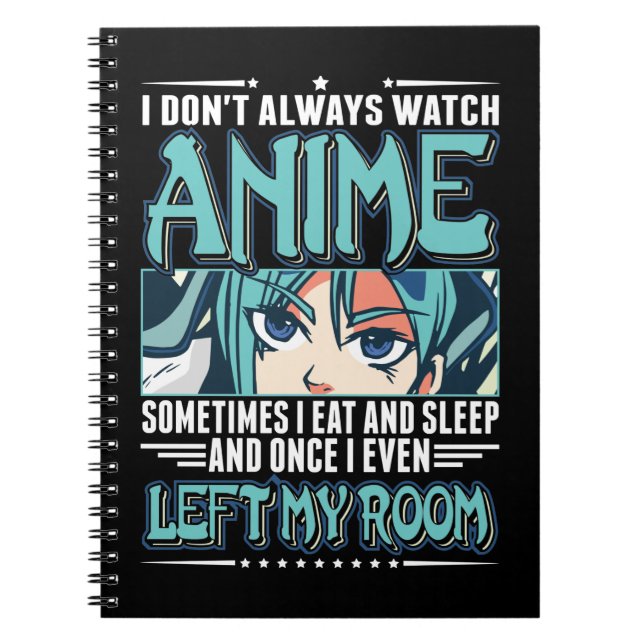 Caderno Espiral Animadora japonesa Otaku Teen Manga Fan (Frente)