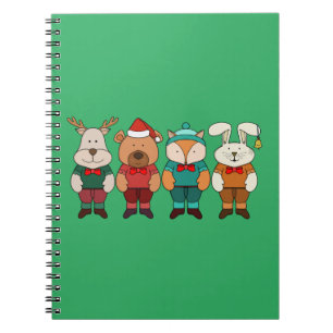 Caderno Espiral Animais adoráveis prontos para o inverno