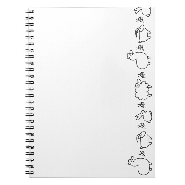 Caderno Espiral Animais da fibra (Frente)