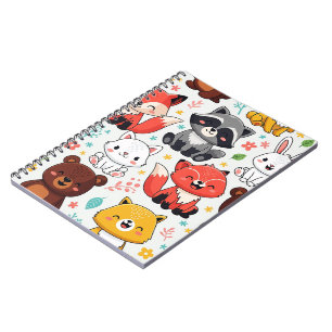 Caderno Espiral Animais da Floresta Sem Costura