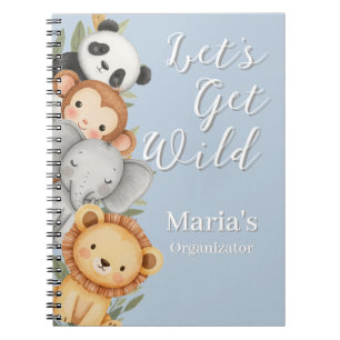 Caderno Espiral Animais da Selva Selvagem Selvagem Selvagem Selvag