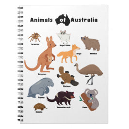 Caderno Espiral Animais da Vida Selvagem Aussie da Austrália