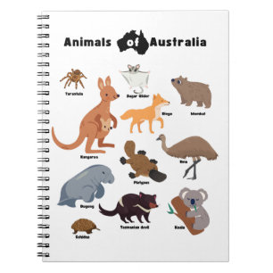 Caderno Espiral Animais da Vida Selvagem Aussie da Austrália