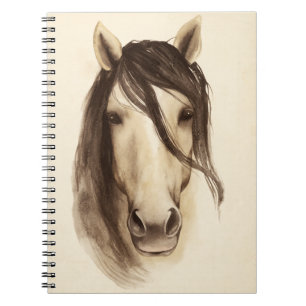 Caderno Espiral Animais de Casca de Aquarela Cavalo