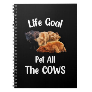 Caderno Espiral animais de estimação em vaca, todas as vacas, faze