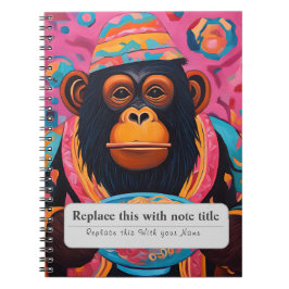Caderno Espiral Animais Whimsical Personalizados - Macaco