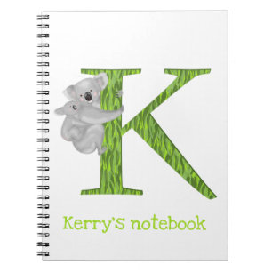 Caderno Espiral Animal ABC K é para notebook koala