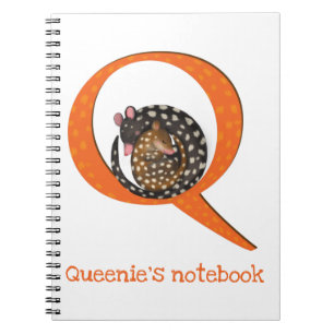 Caderno Espiral Animal ABC Q é para notebook de nível médio