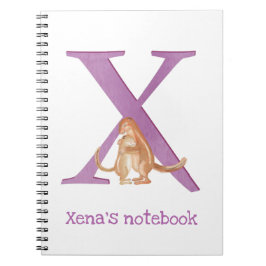 Caderno Espiral Animal ABC X é para notebook xerus