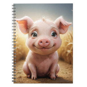 Caderno Espiral Animalzinho de fazenda: O porquinho